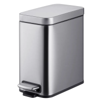 Ведро для мусора Quadro-TC-0105 SS Color/плавное закрытие/прямоугольное/5л/нержавейка (MI7062)